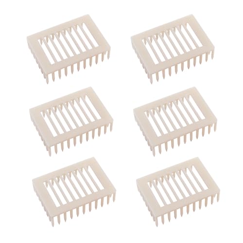 6 Pcs Queen Bee Cage Plastic Beekeeping Rearing Box for Isolation Queen Bee Transporting Catcher Tool