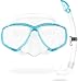Cressi Combo Set Estrella + Mexico Conjunto Combinado de máscara de Buceo y Snorkel, Perla México, Unisex Adulto, Transparente/Aguamarina, Talla Única
