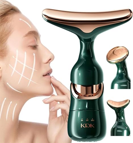 Masajeador Facial Sandalfon, Cuello Portátil Antiarrugas Dispositivo multifuncional 4D, 3 en 1 reafirma, eleva y reduce la barbilla doble. Elimina arrugas y reafirma la piel del rostro y cuello.