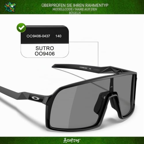 Acefrog Polarisierte Ersatzgläser für Oakley Sutro OO9406 Sonnenbrille, perfekte Passform, bruchsicher, kratzfest, Vorteilspack, polarisierte Gläser, 4 Stück