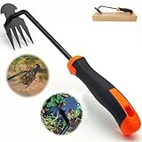 BUT FLY Hand Weed Puller Dual-Action 4-Claw Weeder with Ergonomic Grip Garden Tool for Efficient Root Removal Precision Weed Extraction Ideal for Garden Enthusiasts