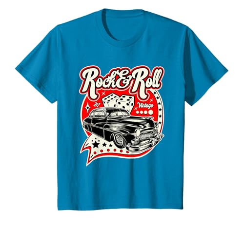 Rockabilly Homme Femme Vintage Années 50 60 70 Rock N Roll T-Shirt