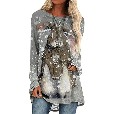 YMING Sudadera con Estampado De Conejo para Mujer Cover