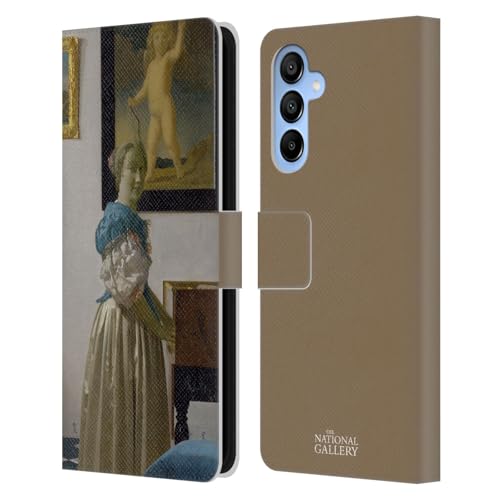 Head Case Designs sous Licence Officielle The National Gallery Vermeer Young Woman Standing at Virginal Gens Étui Portefeuille en Cuir Compatible avec Samsung Galaxy A16 5G