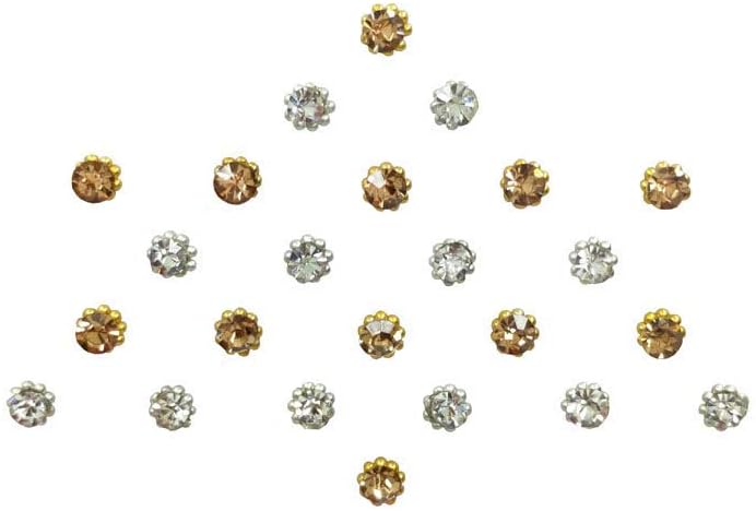 BEAUTY GOLDDiamond Collection Gold Silver Bindi Pack Of 1