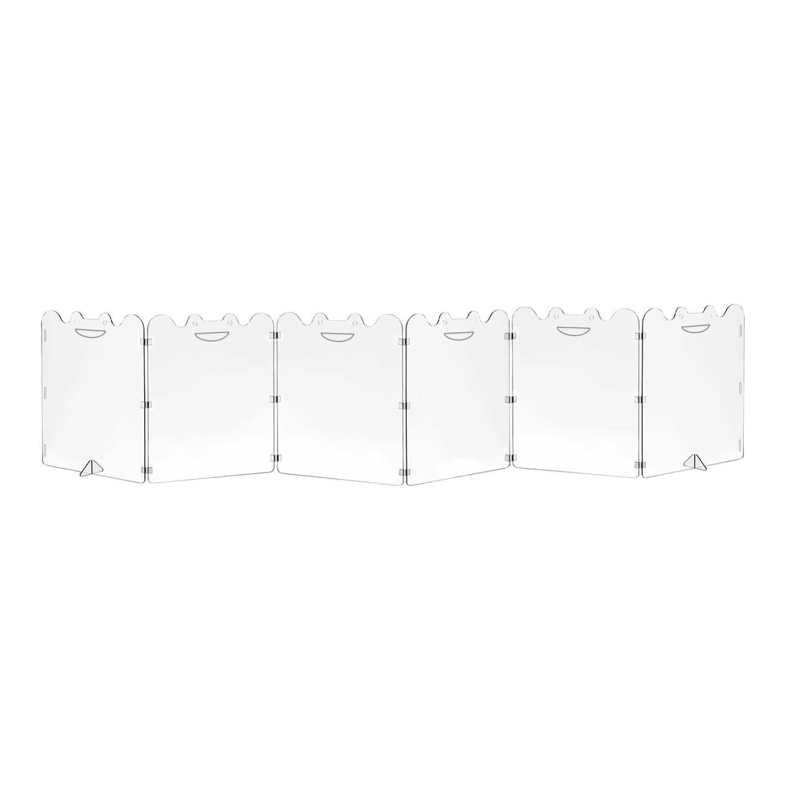 Rejilla acrílica para mascotas, 4 piezas o 6 piezas, plegable, acrílico, con asas de transporte, barrera transparente | para puertas, escaleras interiores, pasillos
