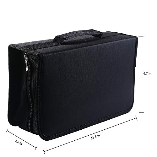 Bivisen CD/DVD Case Holder, 128 Capacity CD VCD Media Wallet, Storage, Holder, Booklet, Organizer (Black) - Thumbnail 7