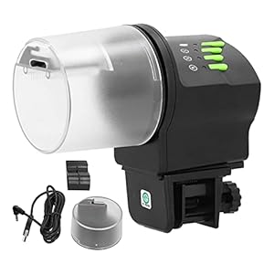 Automatic Fish Feeder for Aquarium, Aquarium Automatic Fish Feeder Rechargeable Food Dispenser for Fish Tanks 5V Automatic Fish Feeder Intelligent Timing Fish Food Dispenser Device