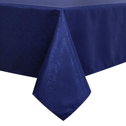 Wekwch Tablecloth Royal Blue Jacquard Rectangle Table Cloth 54 X 84 Inch, Water Resistant and Wrinkle Free Table Cover for Outdoor,Indoor,Party,Wedding,Dining Room