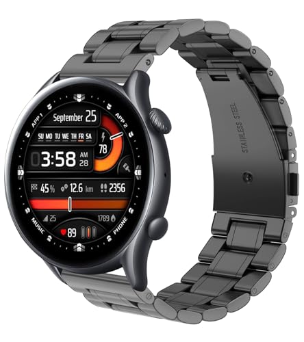 Bracelet Amazfit GTR 3 métallique anti-transpiration pour costume