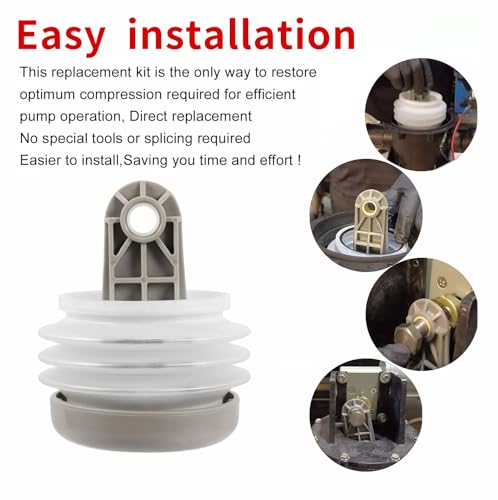 Image of Fits for Dometic 385230980 Pump Bellow Kit Include 385310076 1-1 /2 Duckbill Valve (4Pack) and 385310151 O-Ring (2 Pack) Replace for S, T, J Series Vacuum Pump for RV and Boat Toilet Vacuum Pump System
