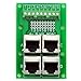 Electronics-Salon RJ45 8P8C Jack 4-Way Buss Breakout Board, Terminal Block, Connector.