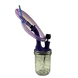 2 in 1 Combo Hookah Pipe Set with Glass Jar Base and Flexible Hose (Purple)