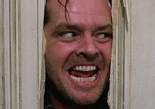 The Shining Here's Johnny - Poster A4 senza cornice, motivo: film horror psicologico del cinema star del cinema, celebrità, per camera da letto, decorazione da parete ristampa