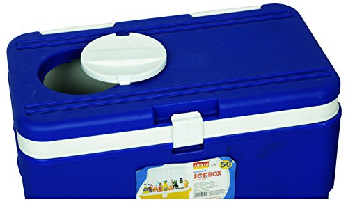 Image of Aristo Insulated Chiller Ice Box with Vent Lid|Standard Size for Travel Party Bar Ice Cubes | Cold Drinks | Medical Purpose |50 Litre, Blue