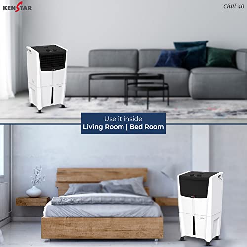 Image of Kenstar CHILL HC 40 Personal Air Cooler for Home - Inverter Compatible, Honeycomb Cooling Pads, Collapsible Louvers, (40L, 170 Watts)