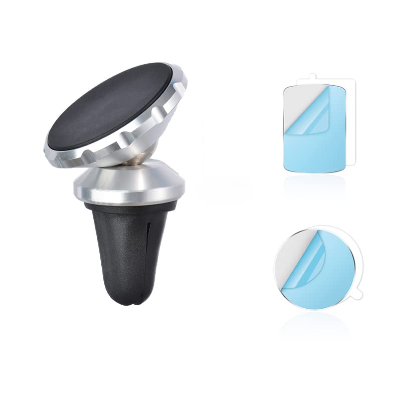 Universal Car Phone Holder Magnetic Air Vent Magnet Car Smart Phone Holder for Xiaomi Cell Phone Car Mobile Support Mount GPS Holder (Silver)