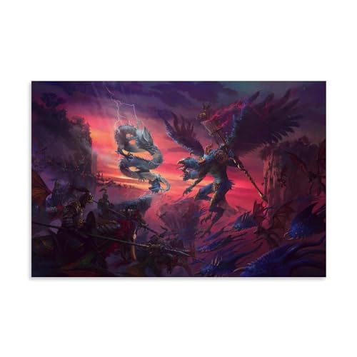KEEP MARY Total War Warhammer III - Cathay Vs Tzeentch Wandkunst Bilddruck Moderne Familienzimmer Dekor 12x18inch(30x45cm)