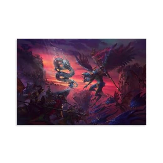 KEEP MARY Total War Warhammer III - Cathay Vs Tzeentch Wandkunst Bilddruck Moderne Familienzimmer Dekor 12x18inch(30x45cm)