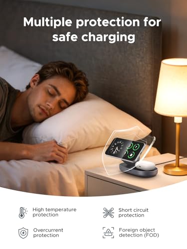 Image of UGREEN Qi2 15W 2-in-1 Wireless Charger, MagSafe Compatible Fast Charging Station for iPhone 17 /16 /15 /14 /13 /12 and AirPods, Compact Magnetic Charging Stand