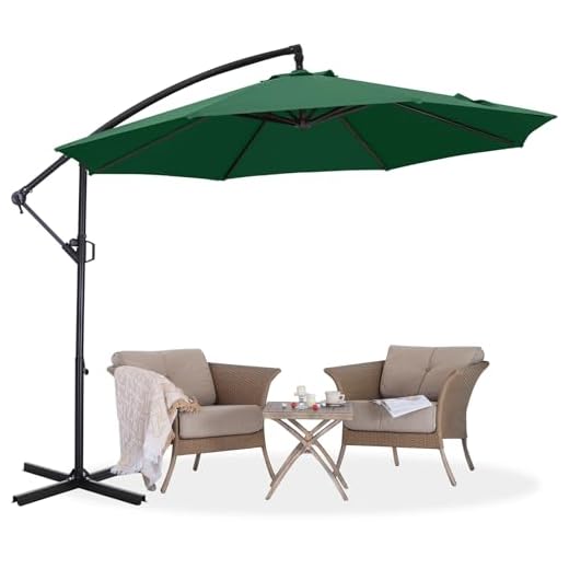 Best selling cantilever umbrella fern green ABCCANOPY 10FT Cantilever Patio Umbrella