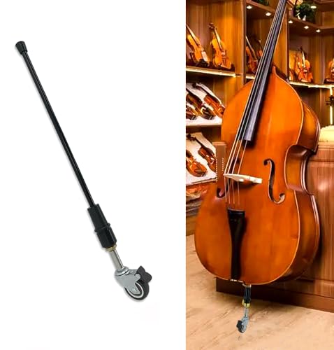 Vetimobato 3/4 Upright Double Bass End Pin Replacement Double Bass Accessory Upright Bass Parts (Carbon Fiber 12mm Shaft with Wheel)