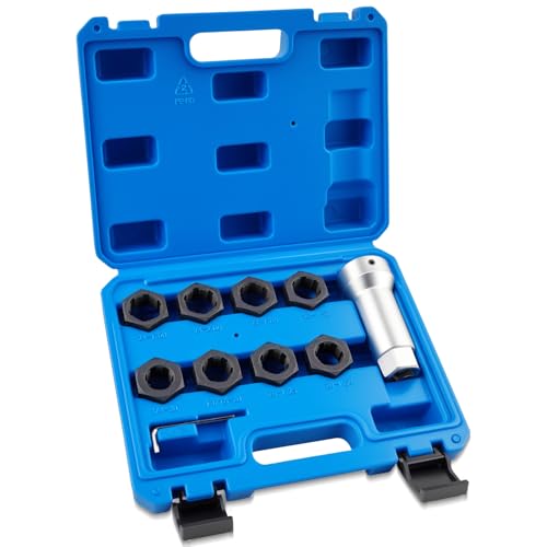 Marvelity 10-Piece Axle Spindle Thread Chaser Set - Includes 8 Dies & 1-1/16
