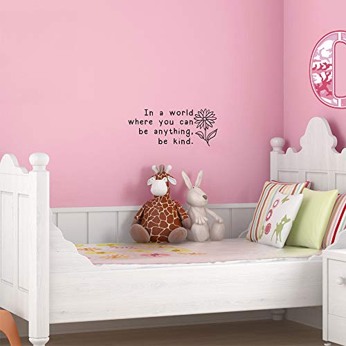 In A World Where You Can Be Anything Be Kind Inspirational Quotes Vinyl Wall Decals Motivational Saying Room Decor Art Lettering #TOP1