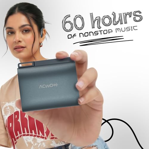 Image of ACwO DwOTS 575 Wireless Open Ear Wireless Earbuds, All-Around Awareness, 60H Playtime, ENC Technology, Long-Term Comfort, 10mm Drivers, 3 EQ Modes, Fast Charge 1.5Hrs (Midnight Black)