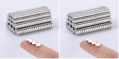 Image of RHINOCATS 400Pcs Small Magnets, 4 Different Sizes Tiny Mini Magents, Multi-Use for Fridge, DIY, Office, Hobbies, Crafts and Science (Pack of 2)