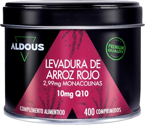 Levadura de Arroz Rojo con Coenzima Q10 | 400 comprimidos | 2,99 mg de Monacolina pura | Función...