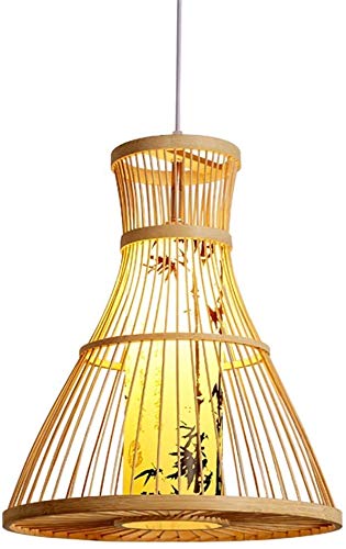 Lustre plafonnier japonais bois lanterne suspension oiseau artisanale