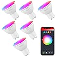 Avatar Controls 6 Pack GU10 WiFi Smart Bulbs, Alexa PAR16 LED Recessed Track Light Bulb 5W Color Changing Music Sync Timer Group Control 100°Beam Angle for Kitchen, Garages, Living Room, Bedroom