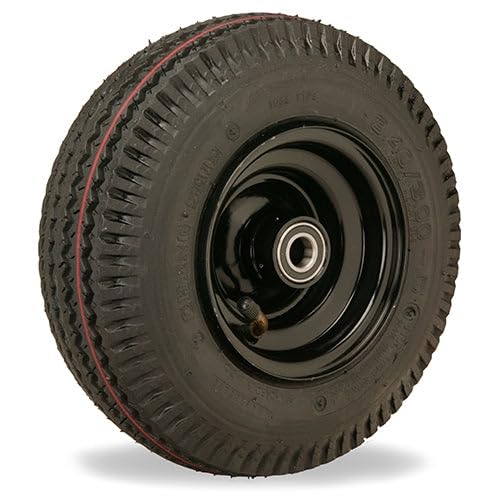 Hamilton W-10-PRB-17 Pneumatic Rubber Wheel - 10" Air-Filled Tire with 17 MM Precision Ball Bearing, Ideal for Industrial & Utility Use