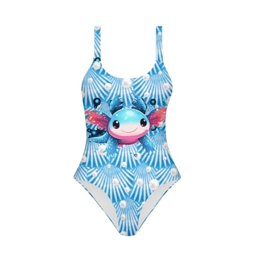 One Piece Swimsuit for Teen Girls Sleeveless Round Neck Stretchy