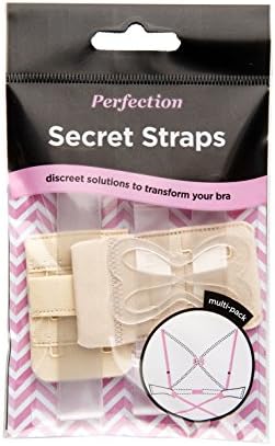 Perfection Secret Straps Essential Invisible Bra Strap Solutions, Clear Bra Straps, Racer Back Clip, Bra Extender, Low Back Bra Converter