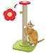 PAWZ Road 猫 爪研ぎ 麻 爪研ぎポール 縦型 かわいい 観葉植物 お花テーマ おしゃれ ジュート カスが出ない 頑丈 高さ有り のびのび 大型猫 コーナー 据置 キャットタワー インテリア 交換 猫のおもちゃ 広い土台 安定 運動不足解消 - 高さ70cm