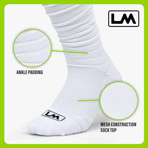 Loudmouth Football Scrunch Socks – Extra Long, Padded, Comfortable Football Socks for Men, Women & Youth3