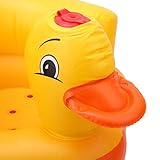  Wosune Chaise bébé Gonflable, Tabouret de Bain bébé Jaune pour Jardin pour Parc(Oval Bottom Yellow)