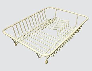 Delfinware 2020 W Dish Drainer, Metal, White, 31.5 x 25 x 8.5 cm