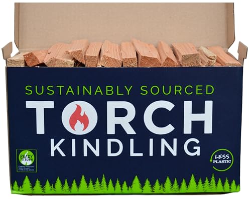 Torch Kindling - Encendedor Natural Secado al Horno para Estufas de leña, Barbacoa, Pizza, Chimenea, 2,5 kg, para encender carbón