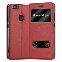 Cover Huawei P Smart 2019 Chiusura Magnetica - Rosso Cuoio PU