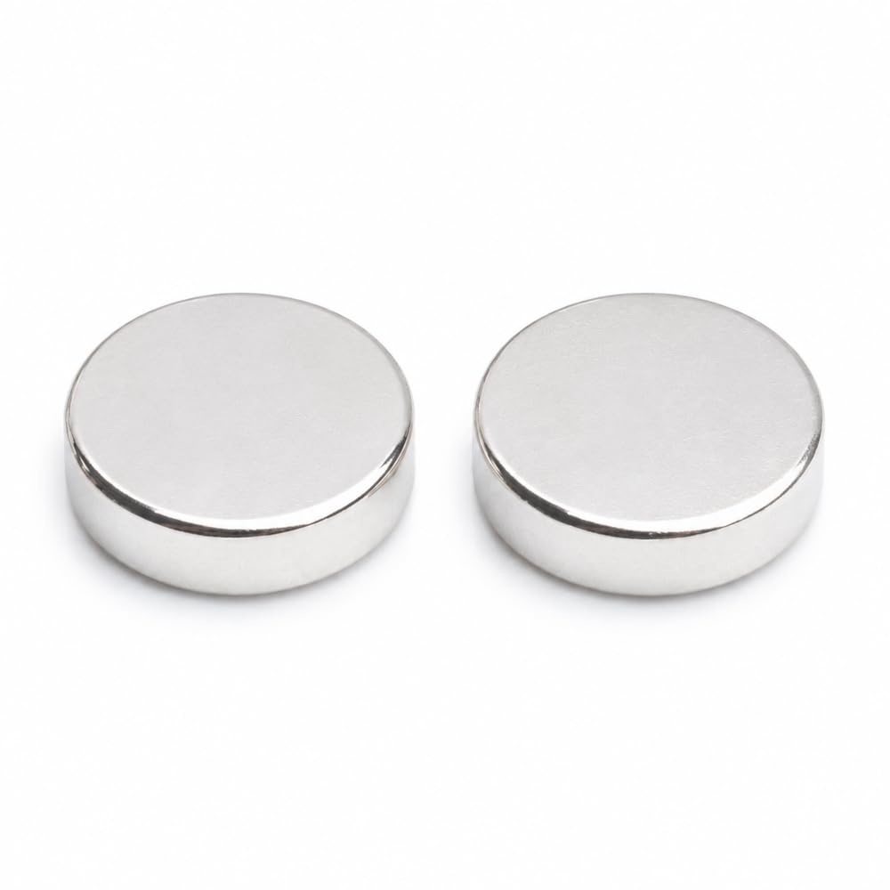 100 piezas imanes de neodimio cilíndricos 15x4 mm N38, extra fuertes y niquelados, ideales para bricolaje, manualidades, electrónica y uso industrial