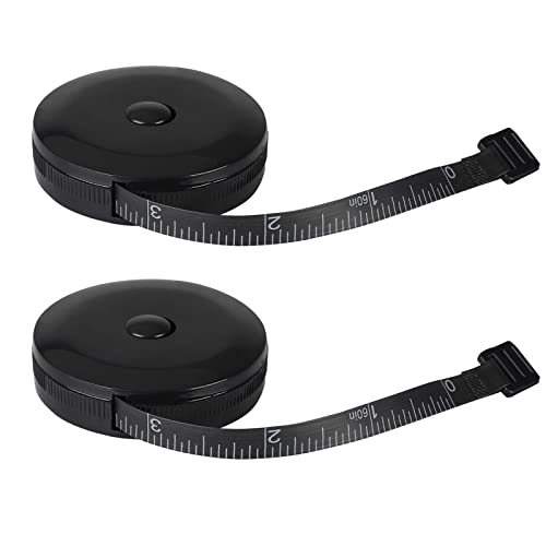 Body Measuring Tape, Retractable Sewing Tailor Tape, 150cm Black Dual Sided Measure Tape for Sewing Crafts Tailor Cloth Fabric