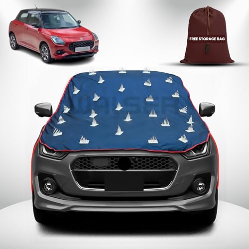 Image of WALSER Spike Car Cover for Maruti Suzuki Swift | Anti-Climb Nail Guard for Dogs & Monkeys | Protects Bonnet, Roof & Dicky | UV, Dust & Snow Protection | Spike Cover with 4 Adjustable Hook