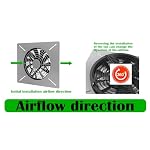 Basement Attic Crawlspace Ventilation Fan window Exhaust Fan Ultra-Thin Design Reversible Airflow (Medium-420CFM-13.8 * 11.8Inch) - Image 6