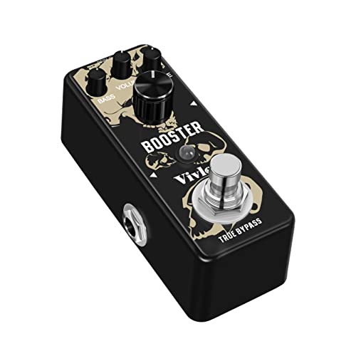 Vivlex LEF-318 Boost Reforzar Guitarras Pedal Analógico Mini Limpiar Pure Booster Stompbox para guitarra eléctrica y bajo con True Bypass Switch