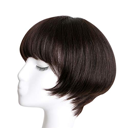 Perruque brésilienne de cheveux synthétiques bob contre les coiffures qui glissent - 3