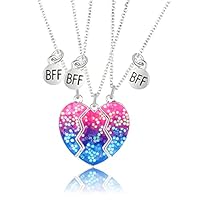 3 Stück BFF-Liebeskette Freundschaftsketten Best Friends BFF Freundschaftskette Geburtstagsanhänger Geschenkkette für Mädchen