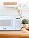 COMMERCIAL CHEF 0.7 Cubic Foot Microwave with 10 Power Levels, Small Microwave with Pull Handle, 700W Countertop up to 99 Minute Timer and Digital Display, White